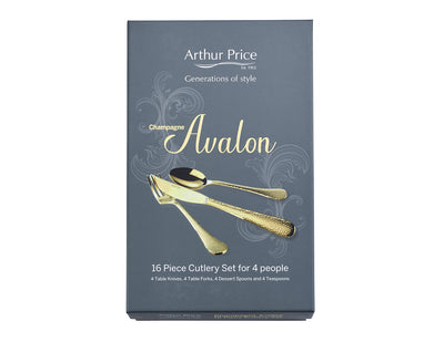 Champagne Avalon 16 Piece Box Set