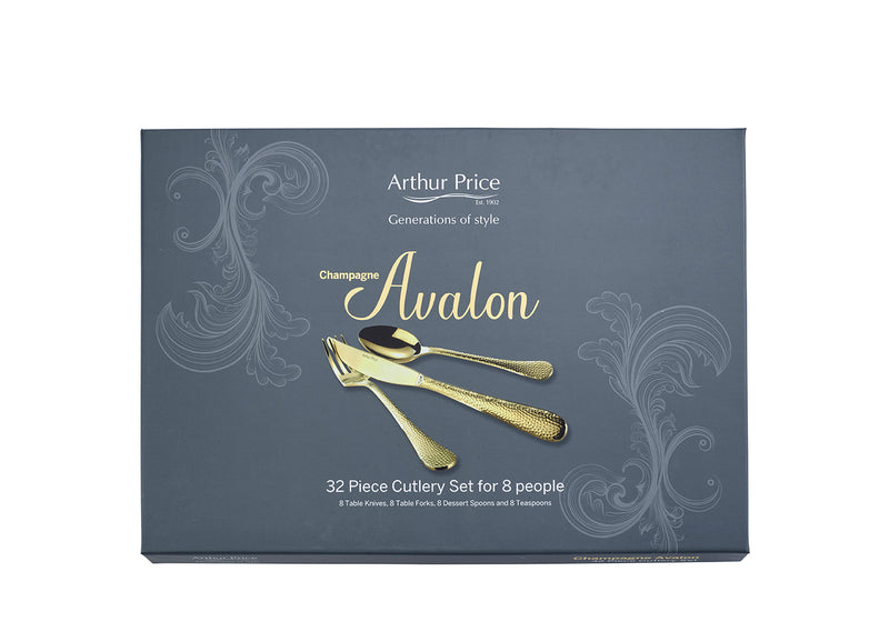 Champagne Avalon 32 Piece Box Set