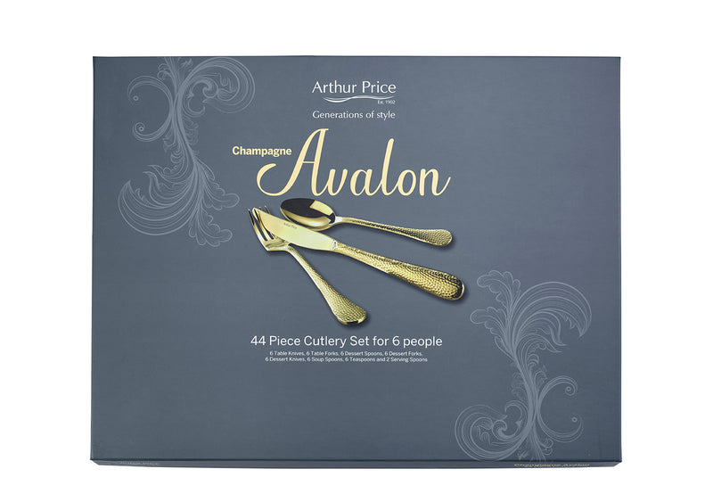 Champagne Avalon 44 Piece Box Set