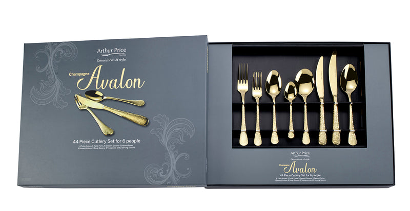 Champagne Avalon 44 Piece Box Set