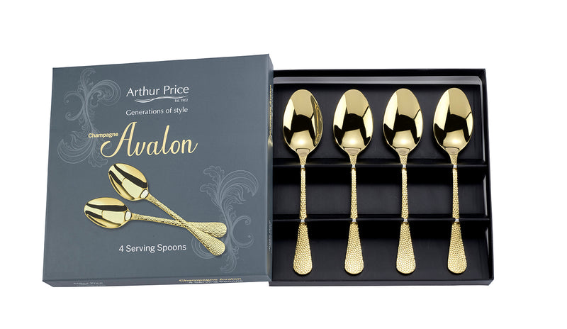 Champagne Avalon Set of 4 Serving Spoons