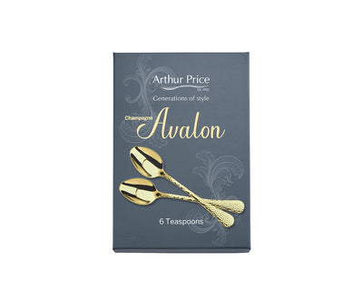 Champagne Avalon Box of 6 Tea Spoons