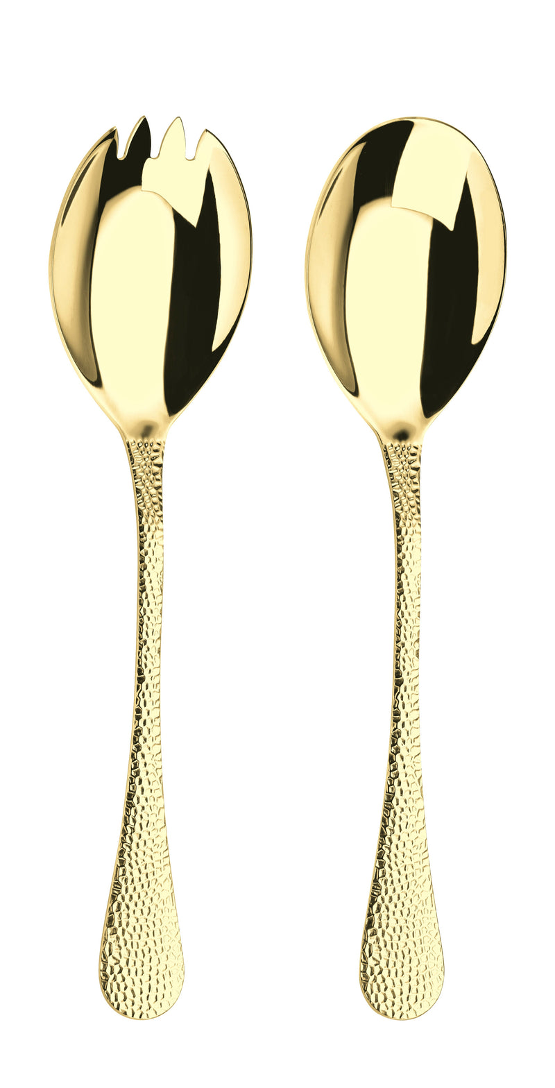 Champagne Avalon Boxed Salad Serving Spoon & Fork