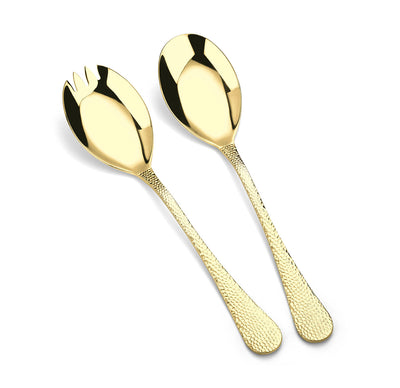 Champagne Avalon Boxed Salad Serving Spoon & Fork